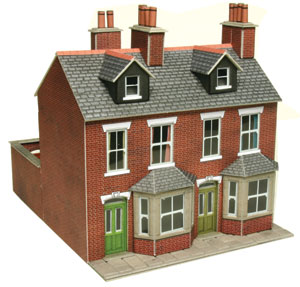 metcalfe po261 oo gauge terraced houses in red brick model kit 961 p